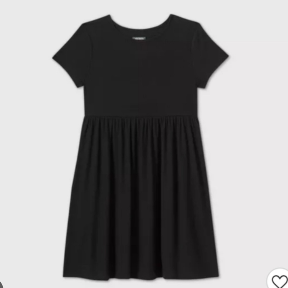 LA HEARTS BLACK BABY DOLL DRESS FLOWY